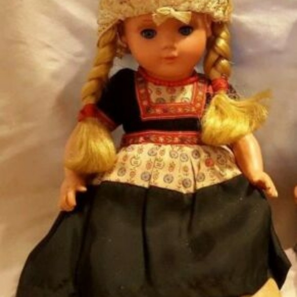 Vintage Dovina Doll Rotterdam Holland Dutch Wooden Shoes Blinking Eyes - Picture 2 of 8